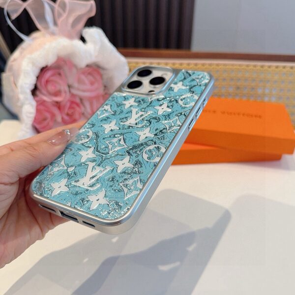 LV Electroplated glass magnetic suction phone case