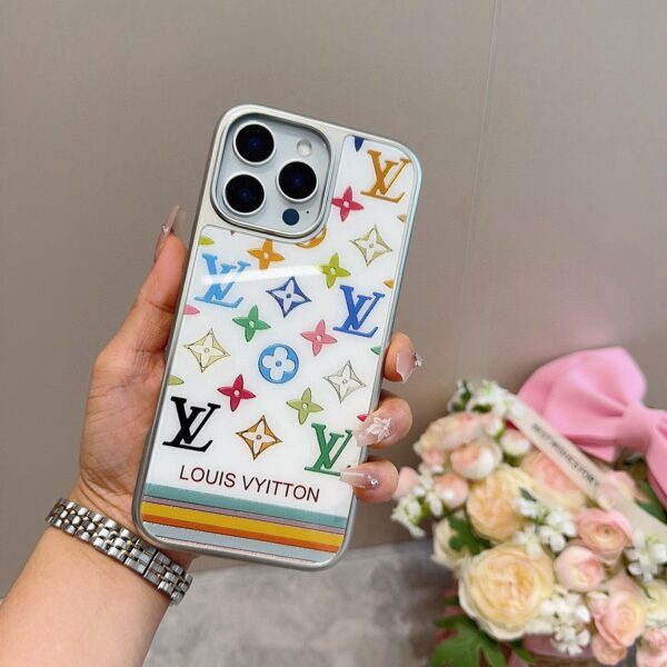LV Electroplated glass magnetic suction phone case