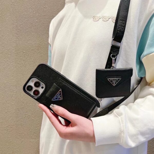 PRADA Classic Monogram iPhone Case • Original Leather & Authentic Pattern