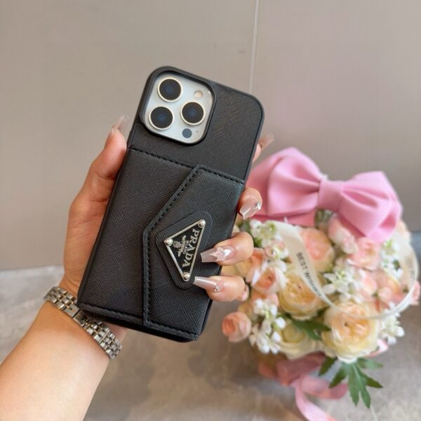 PRADA Classic Monogram iPhone Case • Original Leather & Authentic Pattern