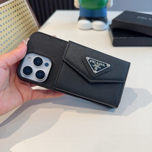 PRADA Classic Monogram iPhone Case • Original Leather & Authentic Pattern