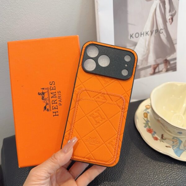 HERMES Classic Monogram iPhone Case • Original Leather & Authentic Pattern