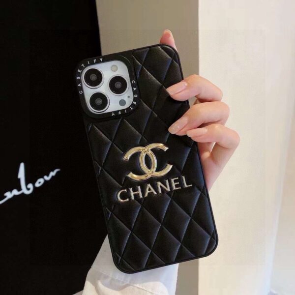 CHANEL Classic Monogram iPhone Case • Original Leather & Authentic Pattern