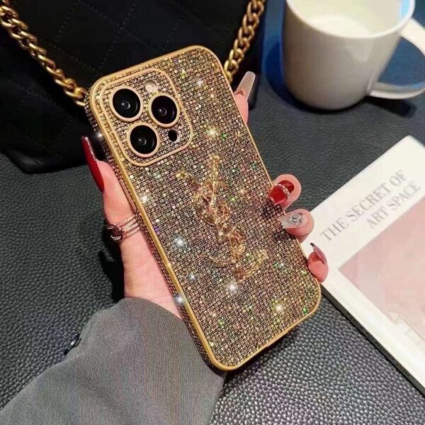 YSL Handmade Diamond-Encrusted High-Quality Phone Case